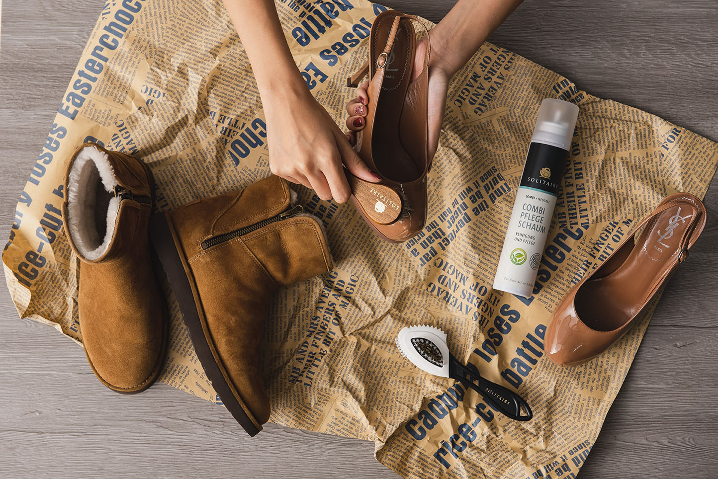 Solitaire shoe deals care